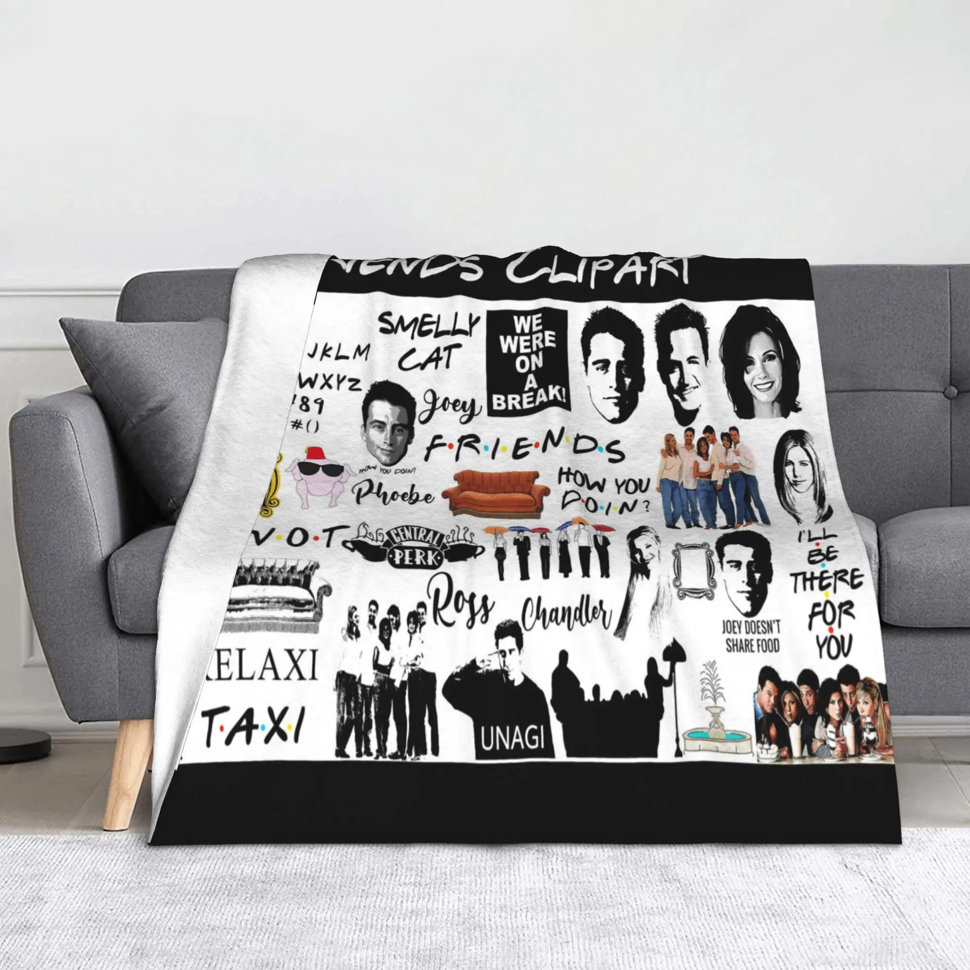 

Одеяла для ТВ-шоу «Друзья», флисовые украшения, американские дышащие мягкие одеяла с героями мультфильмов для постельного белья, дивана, покрывала