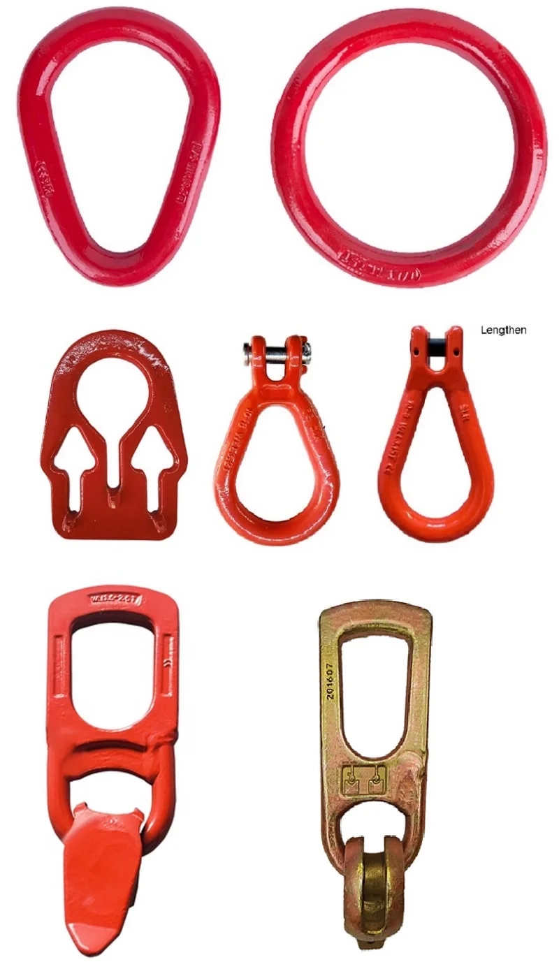 1.6T-5.6T clevis U-type pear link lifting rigging forged round ring Concrete precast element A-ring Prefabricated PC embedded