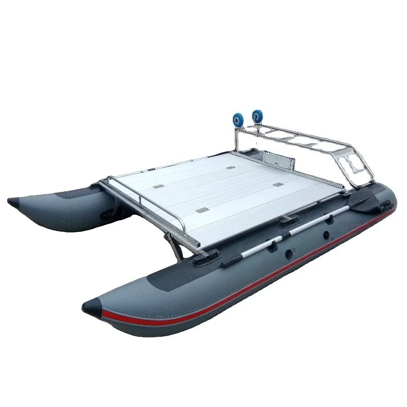 1/2 Person Inflatable Boat Lure Fishing Catamaran PVC Pontoon Boat