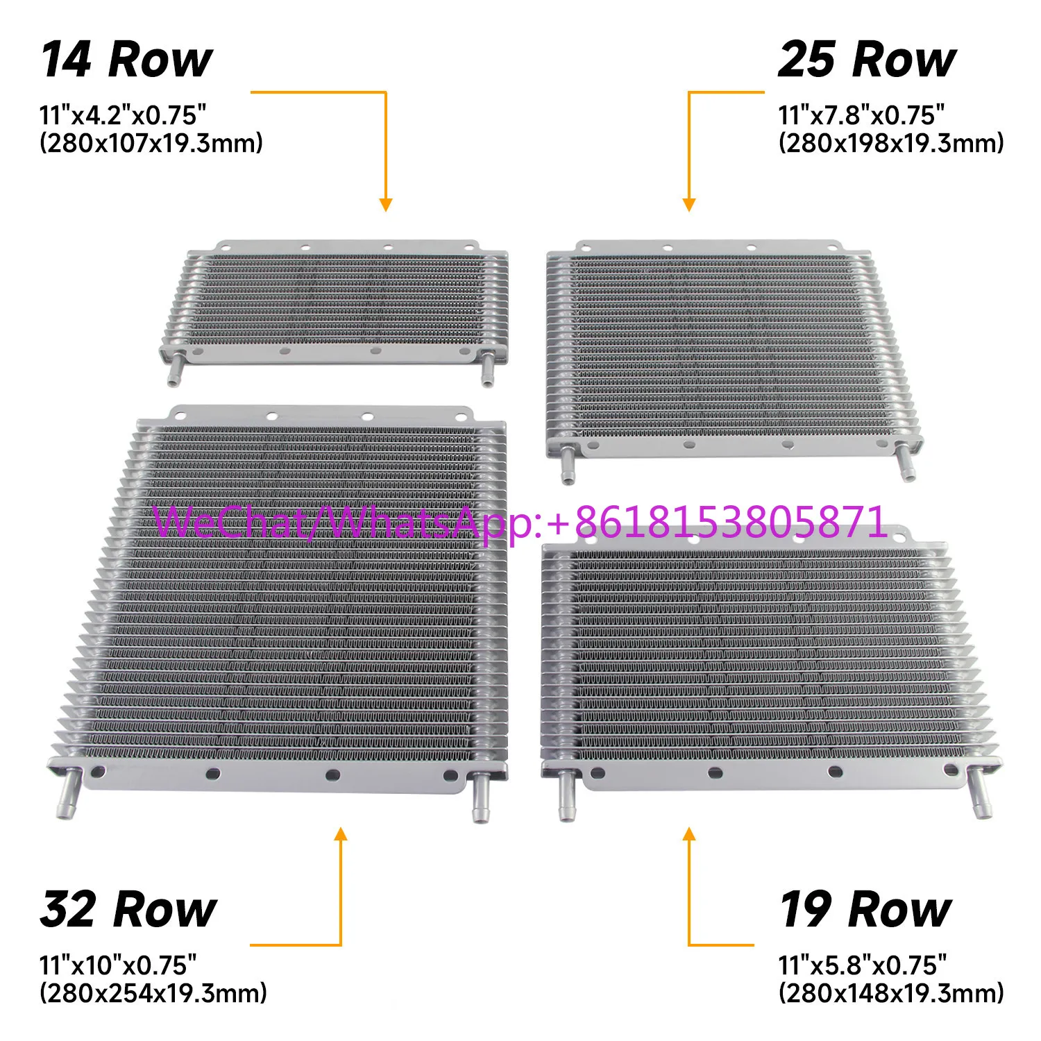 Car modification gearbox oil cold gearbox radiator water cooling cooling radiator oil