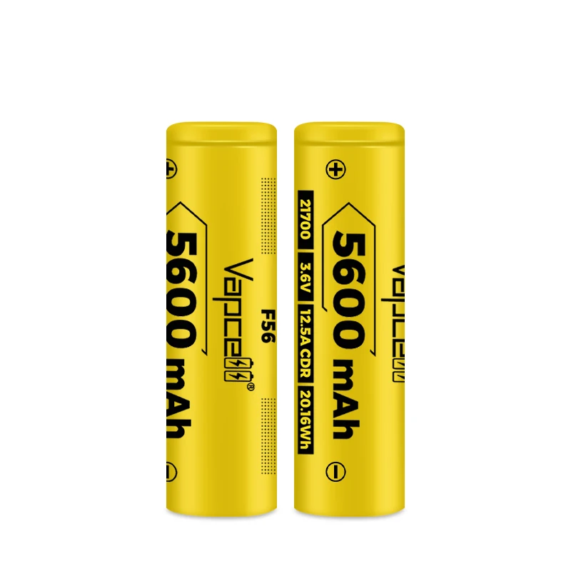 Vapcell-batería de litio recargable F56 INR 21700 para Dron, 5600mah, 12,5a, 3,6 V, rendimiento estable, Original
