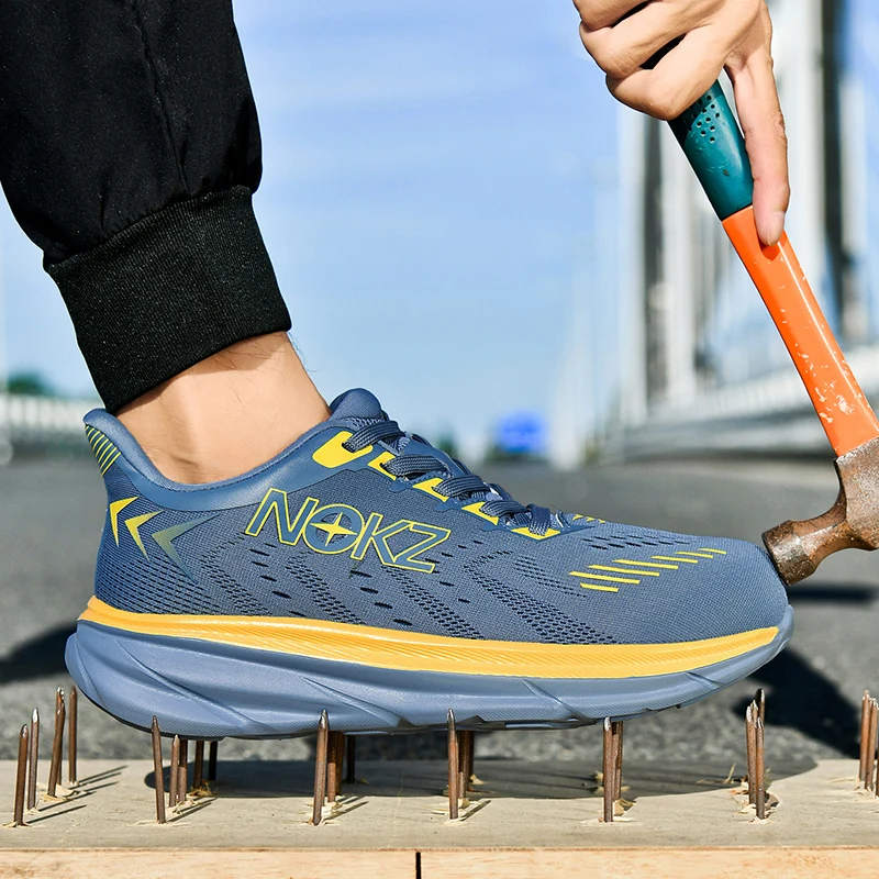 

Rotary Buckle Work Sneakers Protective Shoes Safety Industrial Puncture-Proof Anti-smash Steel Toe Shoes