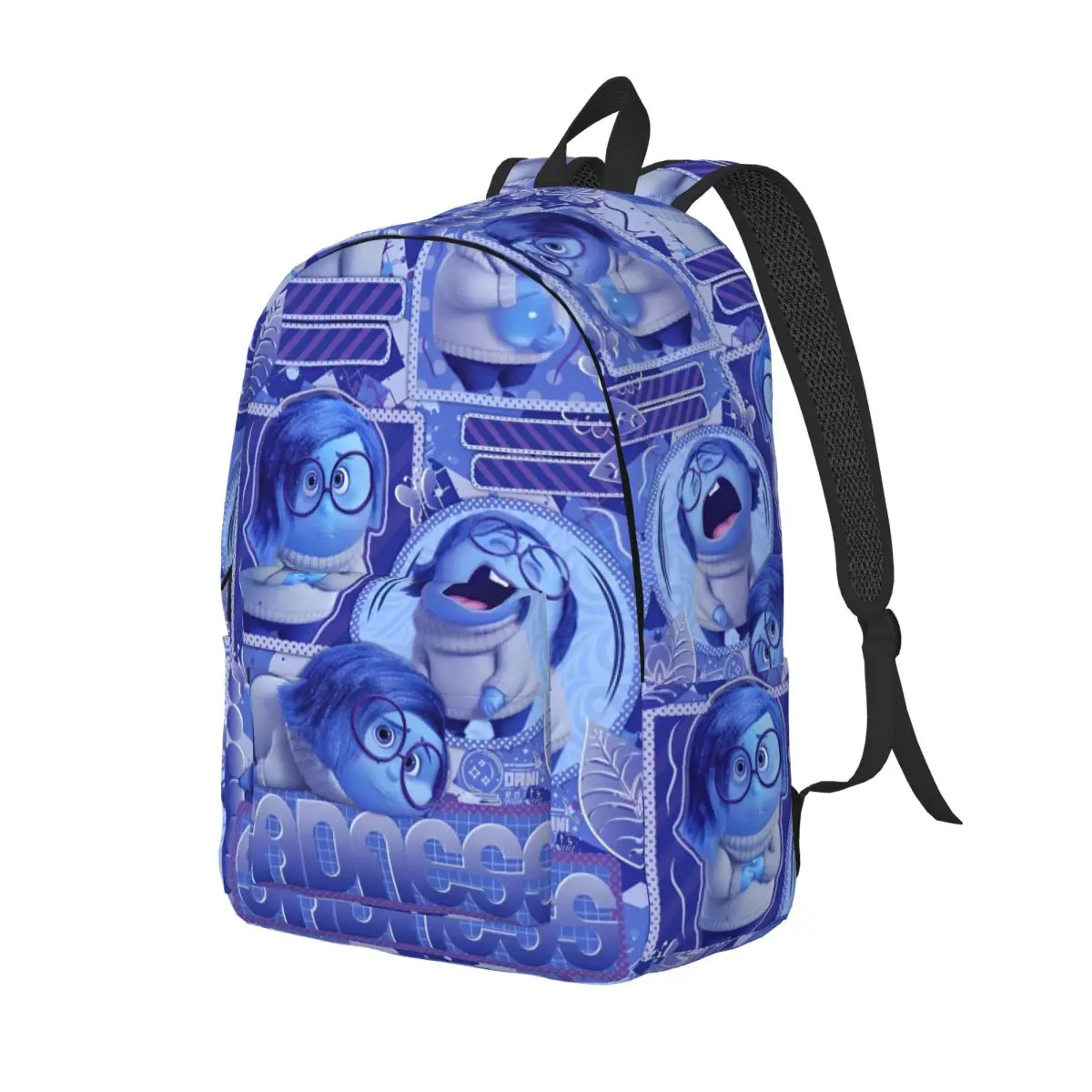 Inside Out Emotions Mood Tristezza Zaino per uomo Donna Cool Student Business Daypack Cartoon Anime College Borsa a tracolla Sport
