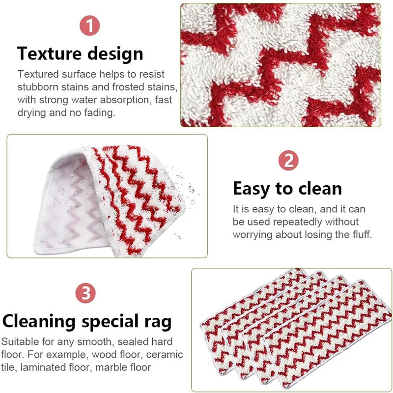 Microfiber Steam Mop Pad For Vileda Steam XXL  Replacement Part Power Pad Steam Cleaner Accessories Washable Mop Cloth Parts