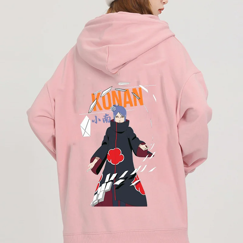 Naruto 2024 New Hooded Naruto Konan Fashion Print Men's and Women's Autumn Fashion Loose Hooded Sweatshirt