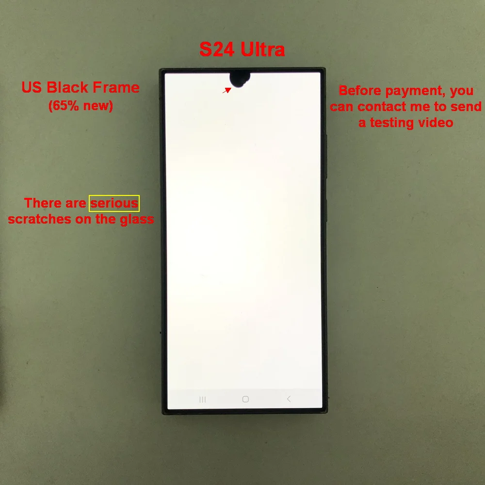 6.8' Super AMOLED For Samsung Galaxy S24 Ultra 5G S928B S928U S928E LCD Display Touch Screen Digitizer With Defects Screen image 3