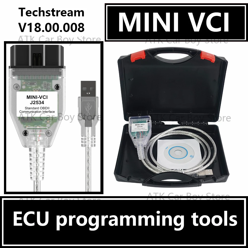 MiniVci For Toy-ota TI-S Techstream V18.00.008 FTDI FT232RL OBD2 Diagnostic Cable until 2023 D-TC Firmware Editor Toy-ota/Le-xus