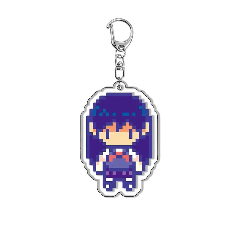 Anime Omori Pixel Keychain Figures Basil Kel Sunny Pendant Keyring Chain Accessories Bag Men Women Gift Accessories Jewelry