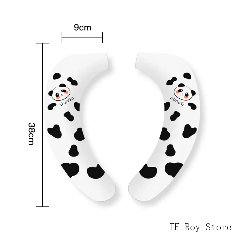 Мультяшная панда, наклейка на унитаз, многоразовый моющийся коврик для унитаза, липкий коврик для унитаза, подогреватель для ванной, универсальный чехол для крышки сиденья