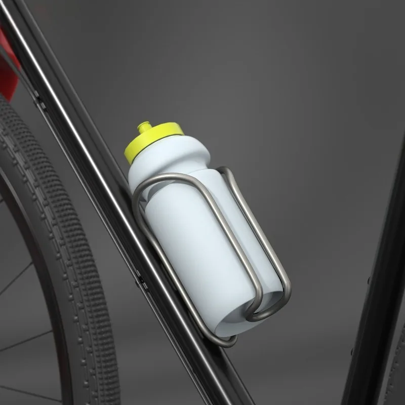 Lightweight Bikes Bottle Holder Titanium Alloy Water Bottle Cage Integral Forming Road Bike Cup Rack Simple Frosted Accessories