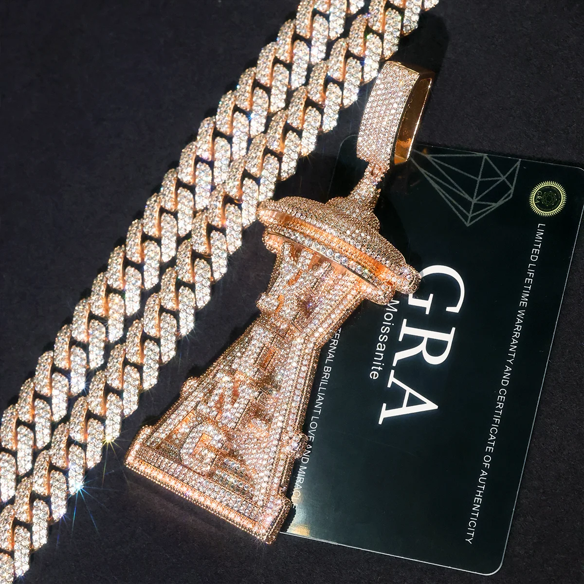 Crystal Hourglass Pendant Necklace — product information 4