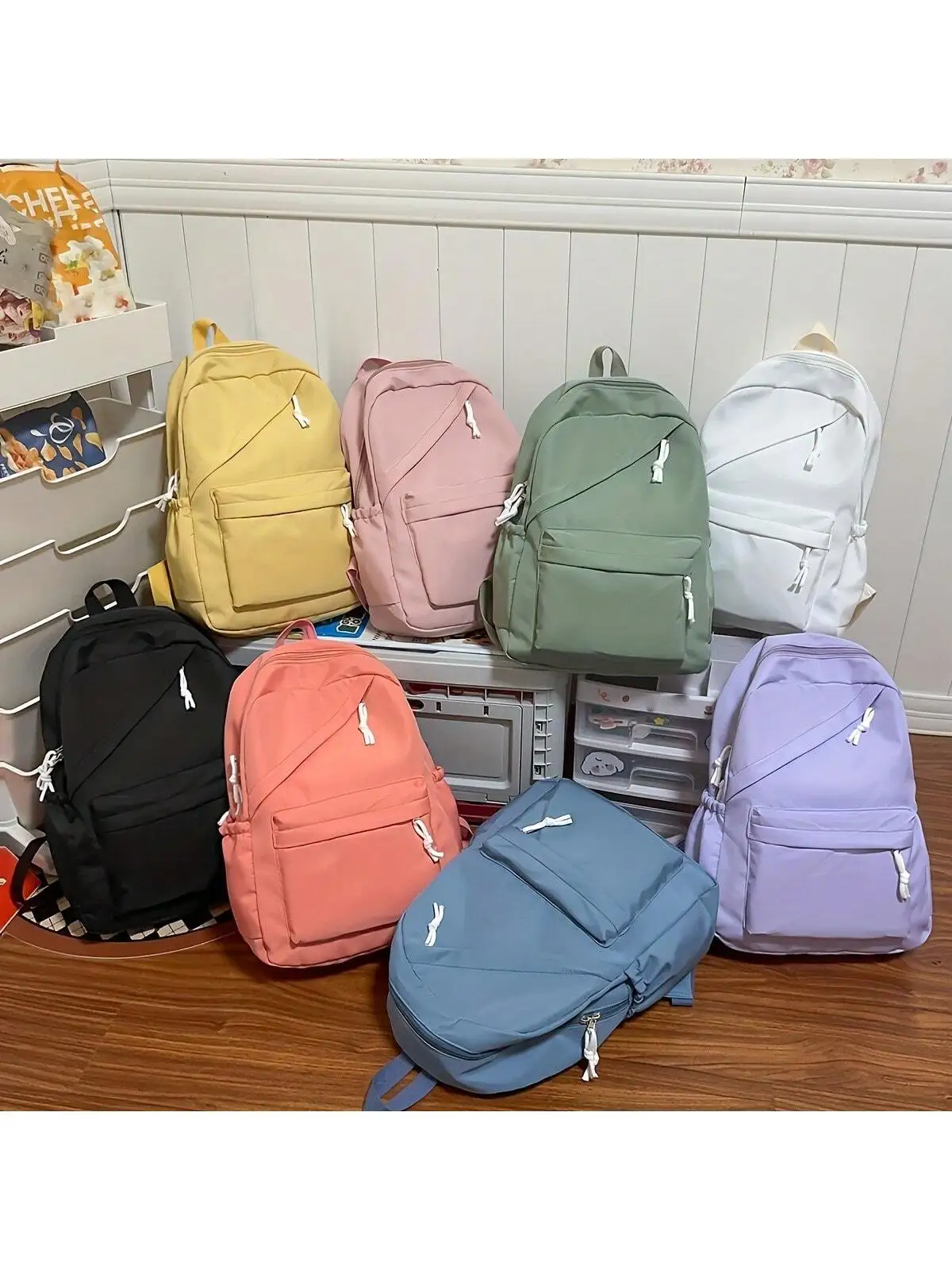 

New Style Refrigerator-Shaped School For Girls,Waterproof Nylon Material,Decompression Shoulder Straps,Suitable For Elementary A