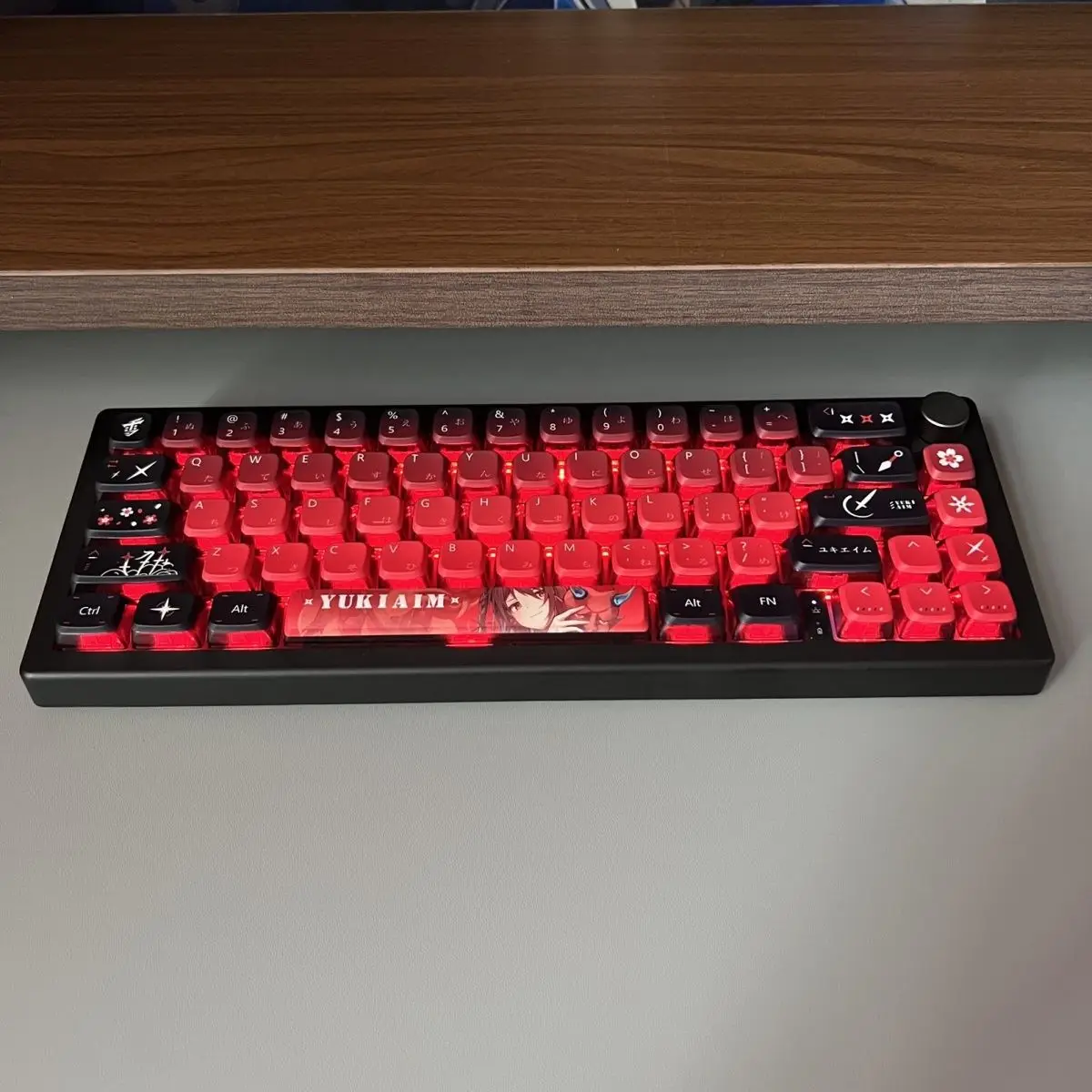 Juego de teclas Yukaim de 122 teclas, réplica de Snow Sakura PBT Dye-Sub, tapas de teclado de Anime, teclas de perfil MDA para regalo de teclado mecánico