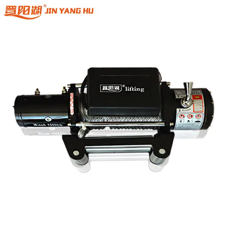 JYH Portable Electric Boat Anchor Mini Winch 12v 24v 6000lbs Steel Wire Rope For Auto 4WD view 3