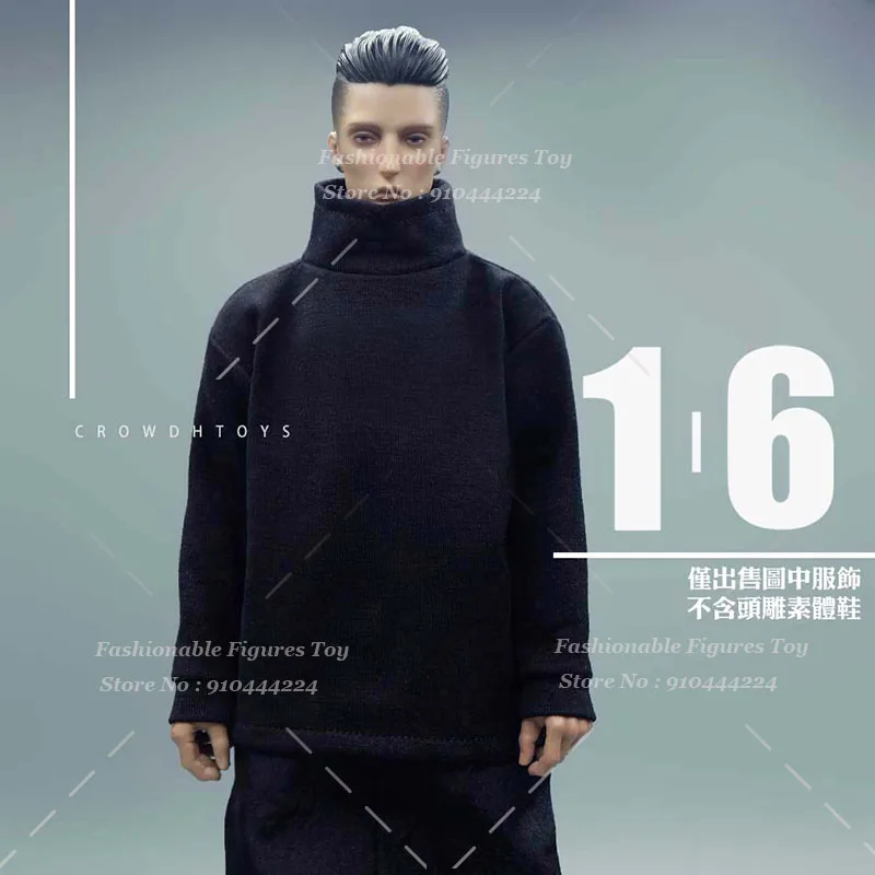 CROWDHTOYS 1/6 Men Soldier Trousers Street Trendy Boys Casual Sports Pants Functional Hooded Sweatshirt For 12Inch Action Figure