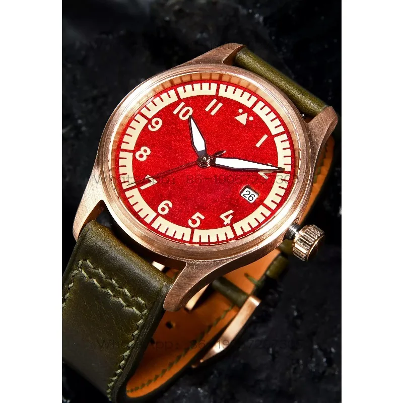 95541  Flight Series Tin Bronze Case Large Lacquer Craft Dial Super Luminous Mechanical Watch