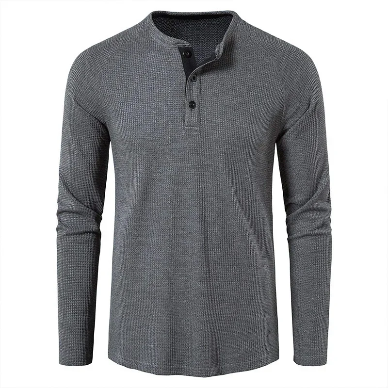 

2023 Autumn and Winter European and American Men's Neck Long Sleeve T-shirt Men's Shirt T-shirt Bottom Shirt