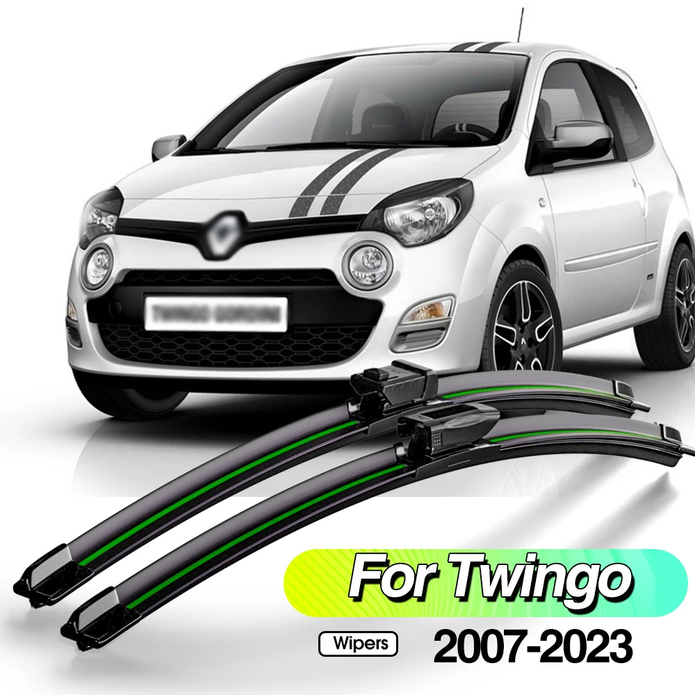 

For Renault Twingo 2 3 2007-2023 2pcs Front Windshield Wiper Blades Windscreen Window Accessories 2008 2011 2012 2014 2015 2019