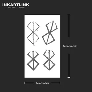 Temporäres Tattoo Berserker, Magie, undurchlässige, halb dauerhafte, neue Technologie, dauert bis zu 15 Tage 12 Hauptverkäufe Prinker Tattoo - №6