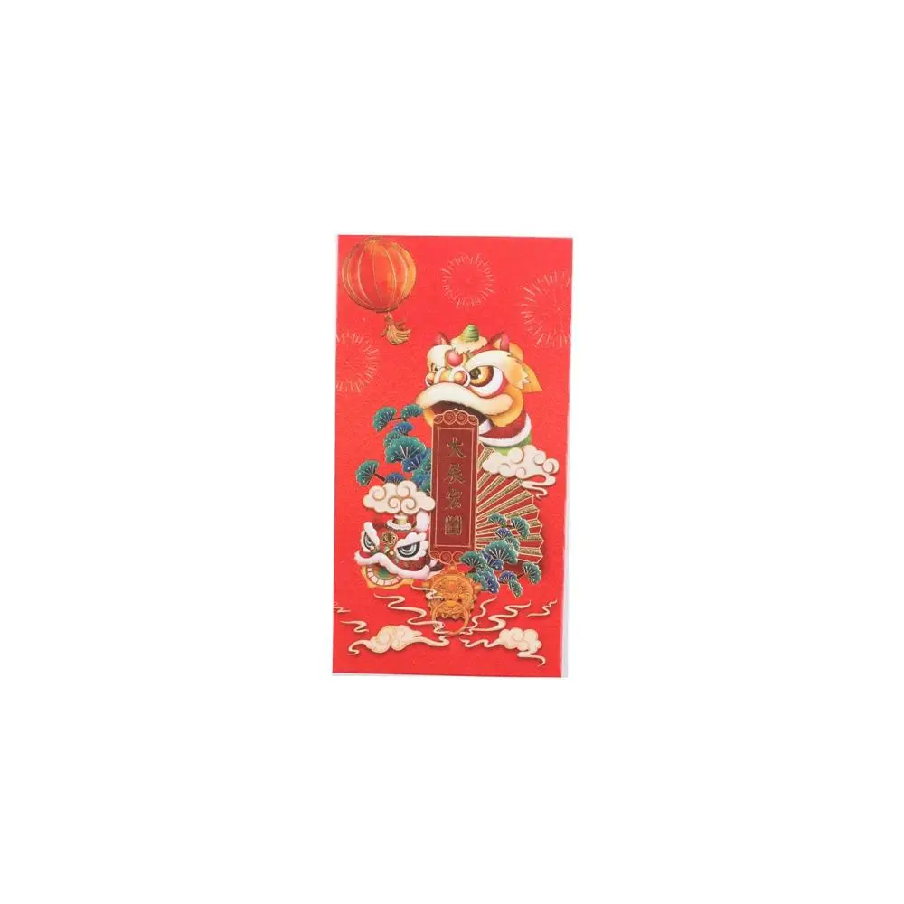 Creative 6Pcs Lucky Money Blessing Spring Festival Decoration Crane Chinese New Year Red Pocket Red Envelope Bless Pocket
