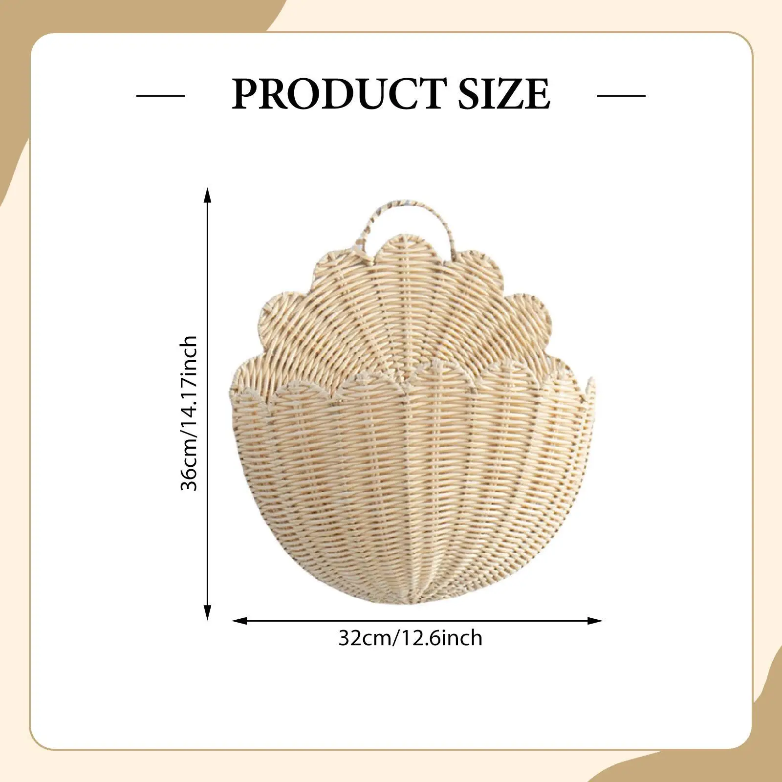 

Многофункциональный декоративный настенный органайзер ручной работы из имитации ротанга