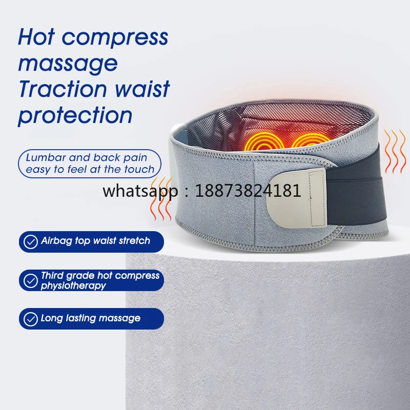 Inflatable Air Pressure Vibration Decompression Graphene Heat Far Infrared Lumbar Traction Support Belt  Waist Hot Compress fast