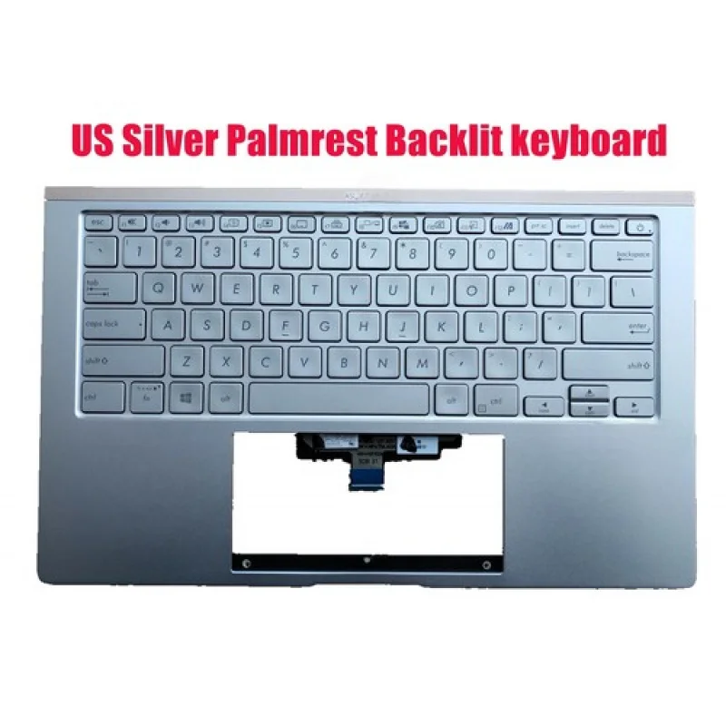 

Y+US Silver Palmrest Backlit keyboard for Asus UX434DA UM433DA 90NB0PD6-R31US1