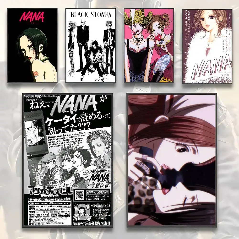 Póster de Anime NANA HD, pared adhesiva impermeable para el hogar, sala de estar, dormitorio, bar, decoración estética