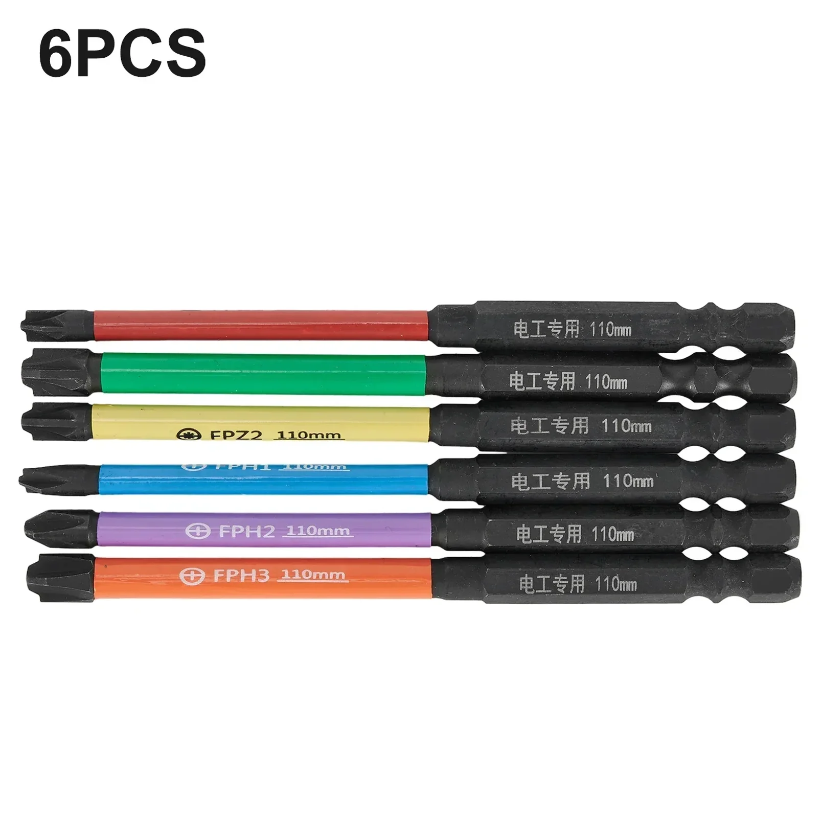 

XMSJ 6pcs 65/110mm Special Slotted Cross Screwdriver Bit FPH FPZ Special Screwdriver For Socket Switch Circuit Breakers