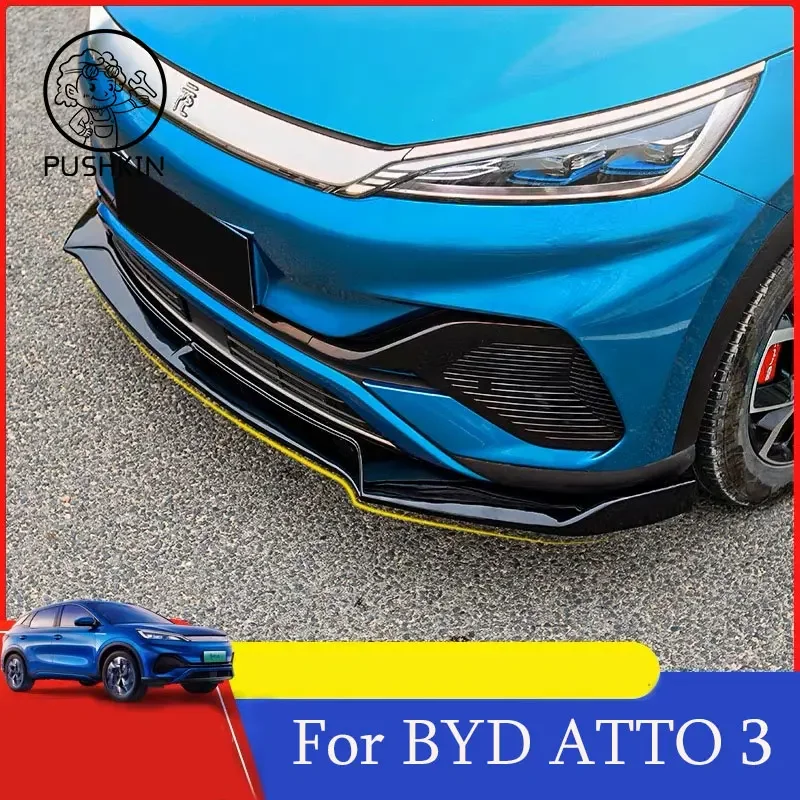 Per BYD ATTO 3 2022 2023 auto paraurti anteriore Lip Body Kit Spoiler Splitter Canard Lip Splitter Tuning accessori