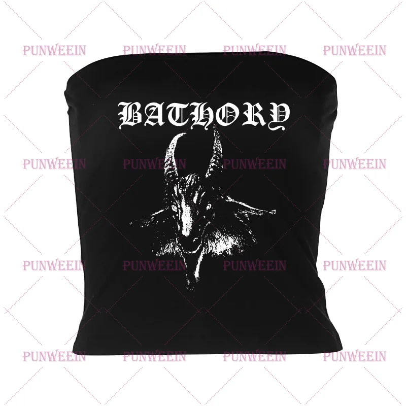 Dark Gothic Goat Grunge Vintage Punk Tank Top Sleeveless Baby T-shirt Harajuku Emo Y2k Tops Streetwear Slim Fit Sexy Crop Top