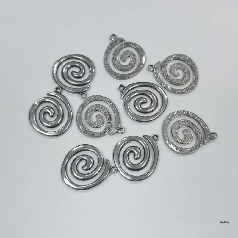 Antique Silver Color Whirlpools Charm Pendant Alloy Material Jewelry Making DIY