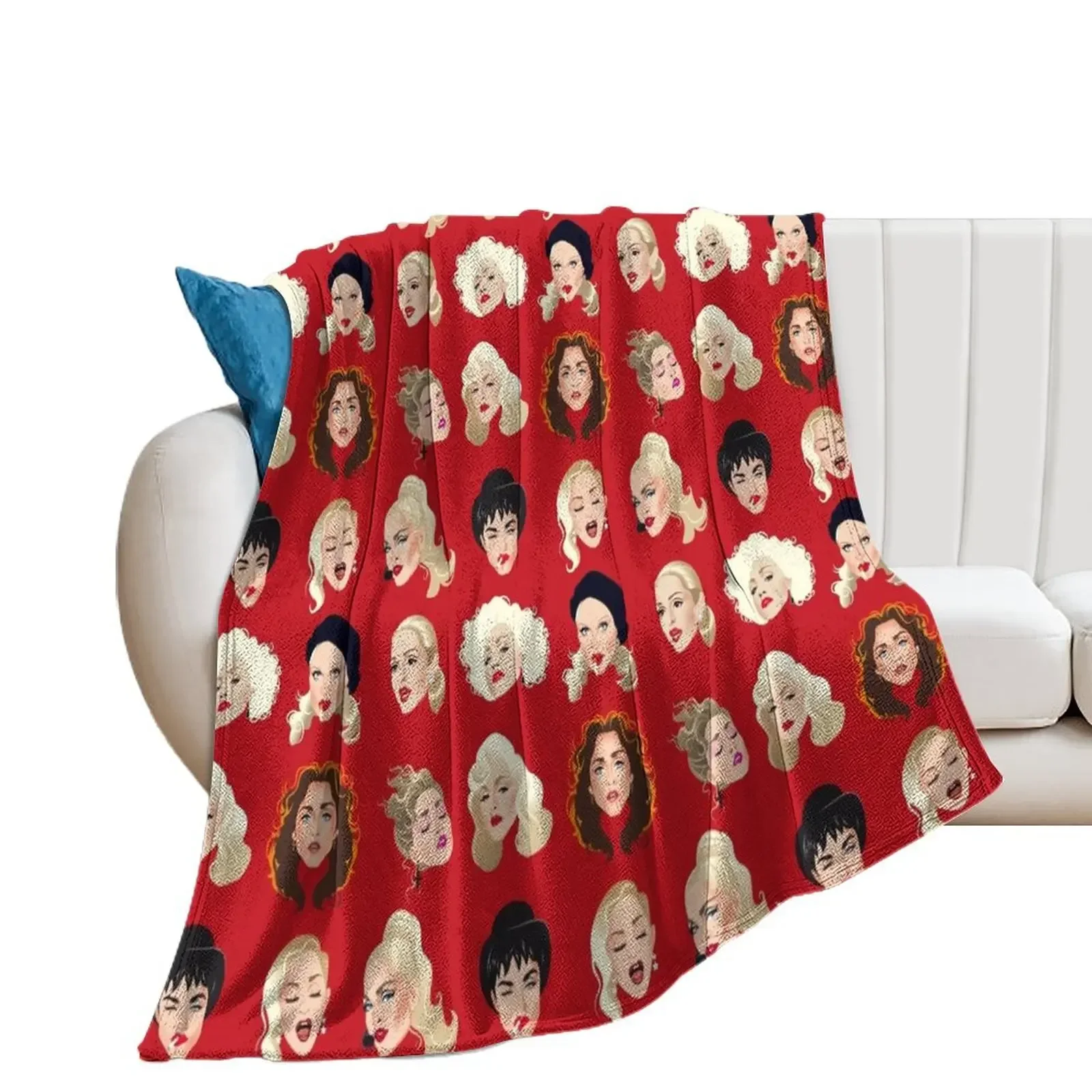 

Faces of Madge Throw Blanket Luxury Brand manga Blankets