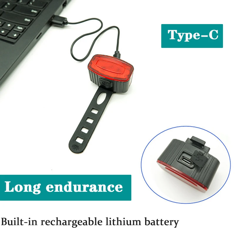 BUCKLOS دراجة ضوء مجموعة المحمولة دراجة صغيرة الضوء الخلفي مقاوم للماء الدراجة الجبهة مصباح USB شحن الدراجات مصباح يدوي