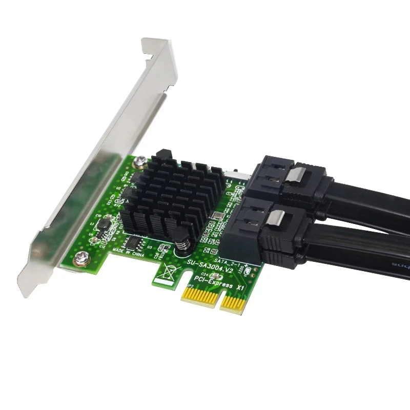 SATA Card Riser New 4-port PCI-Express Expansion Card 6Gb PCI-E to SATA 3.0 Card Adapter for SSD IPFS BTC Miner Coin Chia Mining