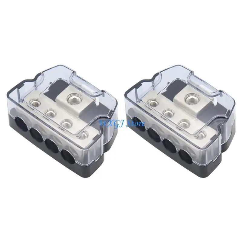 

37JE Car Amplifier Power Distribution Block, Includes 0GA to 4GA Conversion with Multiple Gauge Adapters & Hexagonal Keys