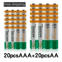 Rechargeable Battery 1.2V AA3000MAH+AAA1350MAH Nickel Hydrogen Battery Suitable for Computerclocksradiosvideogamesdigitalcameras