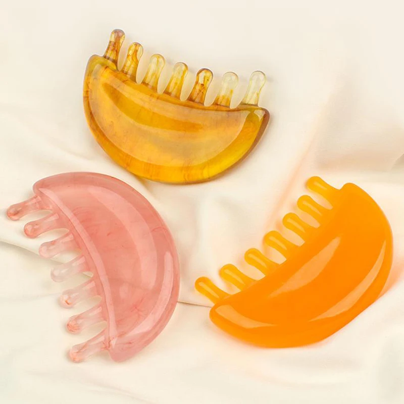 

Scalp Relaxation Massage Comb Massage Facial Face Lifting Eye SPA Massage Plate Resin Multi-functional Scraper Tool Men Woman