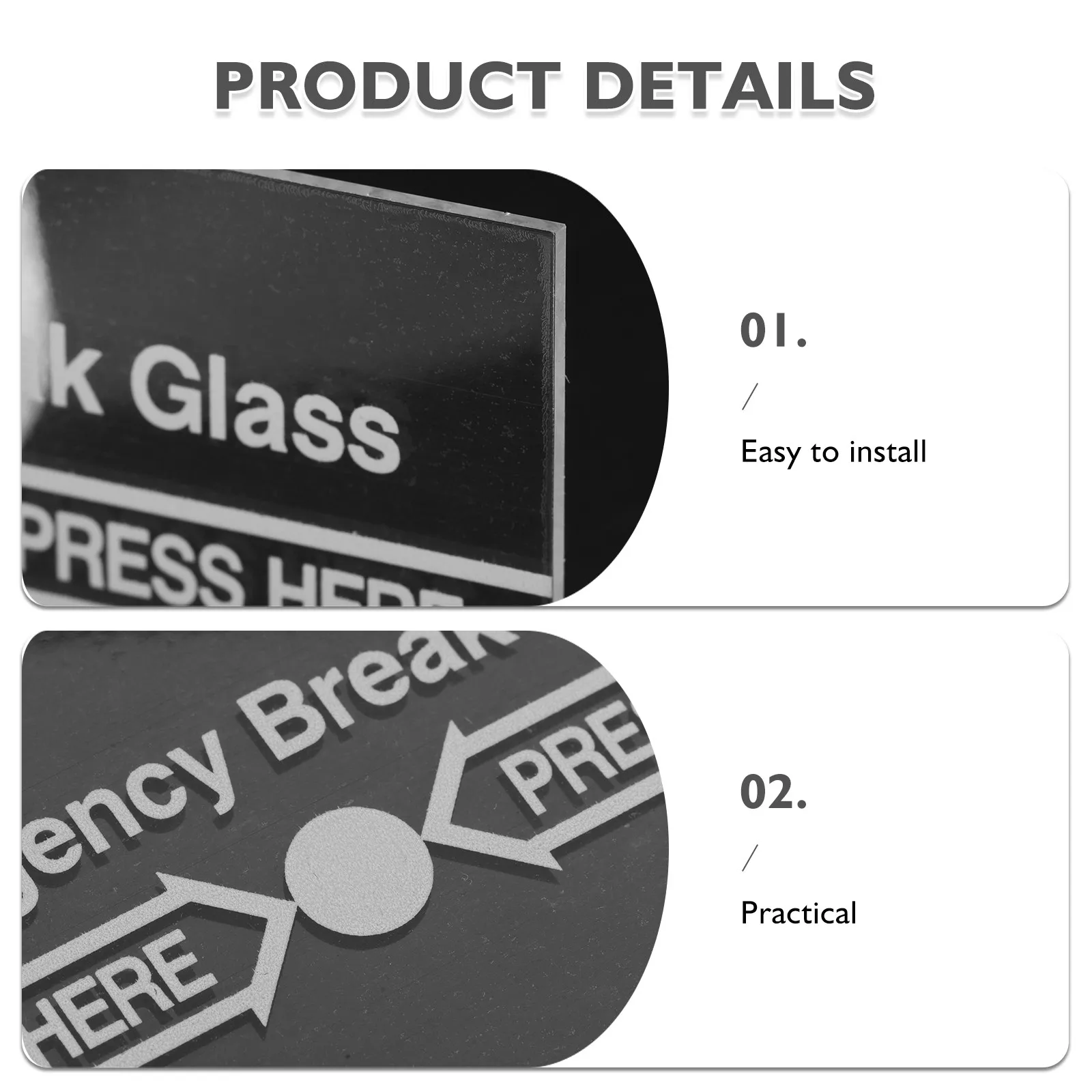 10Pcs Fire Alarm Glass Replacement Pieces High Temperature Resistant Waterproof for Manual Call Point Emergency Activation