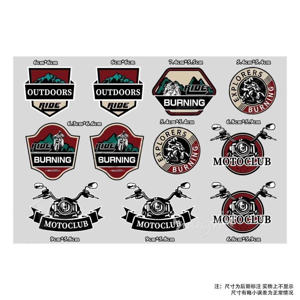 Retro Motorcycle Decals Fuel Tank Waterproof Stickers For Harley Davidson Electra Glide Ultra Classic PA1250 114 Skull Pattern view 6