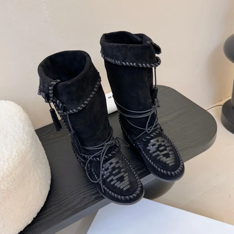 

The latest color combination of the European style representative electro-embroidery series - classic women's high-heeled boots