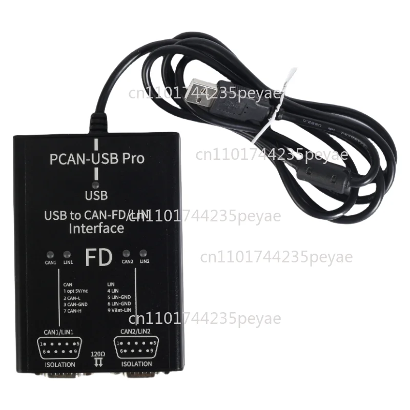 PCAN-USB Pro PCAN FD PRO 8Mbit/s 12Mbit/s 16Mbit/s USB to CAN Adapter 2CH CAN FD Compatible with IPEH-004061 for PEAK