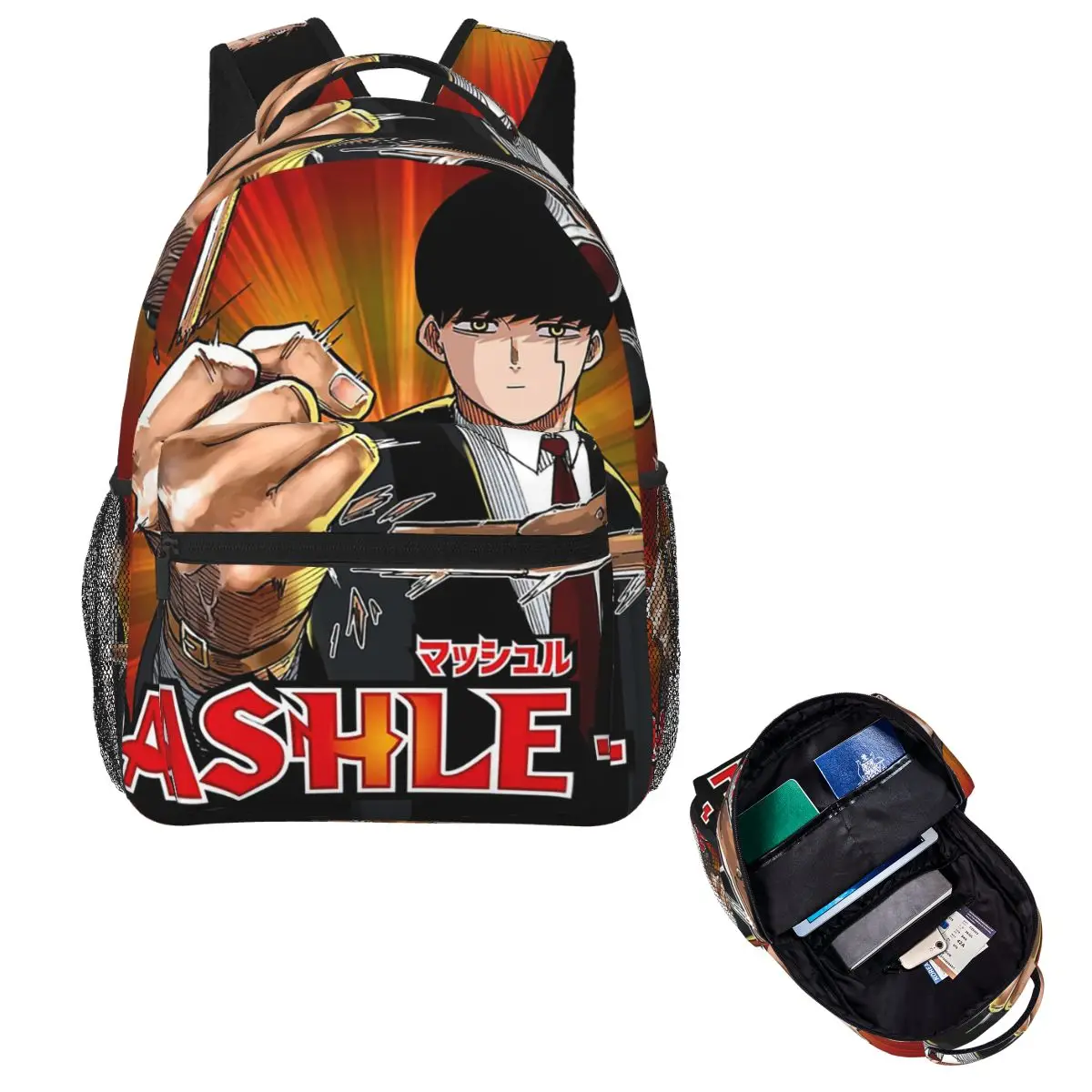 Mashle Magic And Muscles Comic Student Backpack School Bag Hiking Travel Daypack for Boys Girls Fashion Bookbag Shoulder Bags