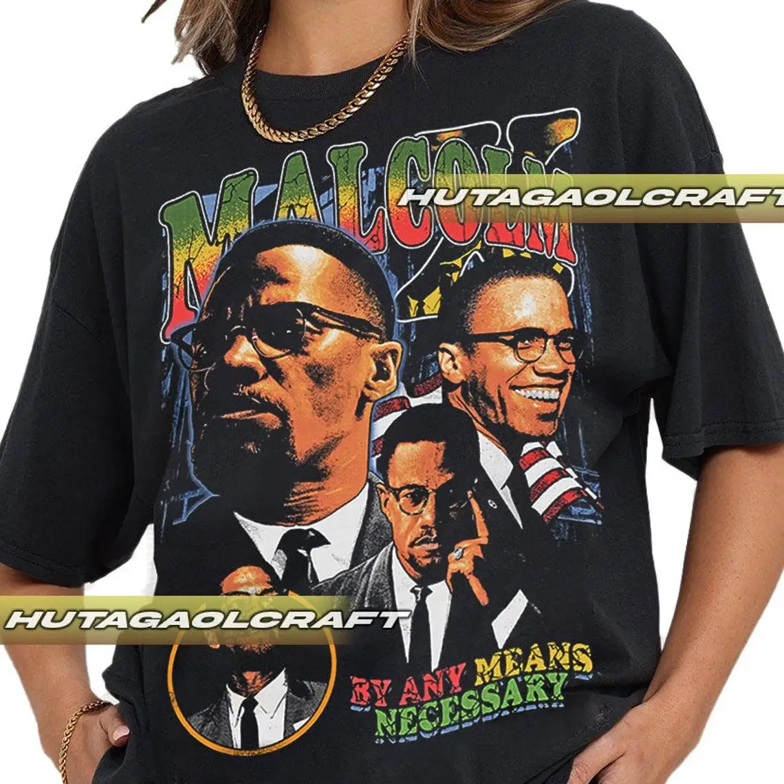 Limited Malcolm X Vintage T-Shirt Gift For Woman and Man Unisex T-Shirt