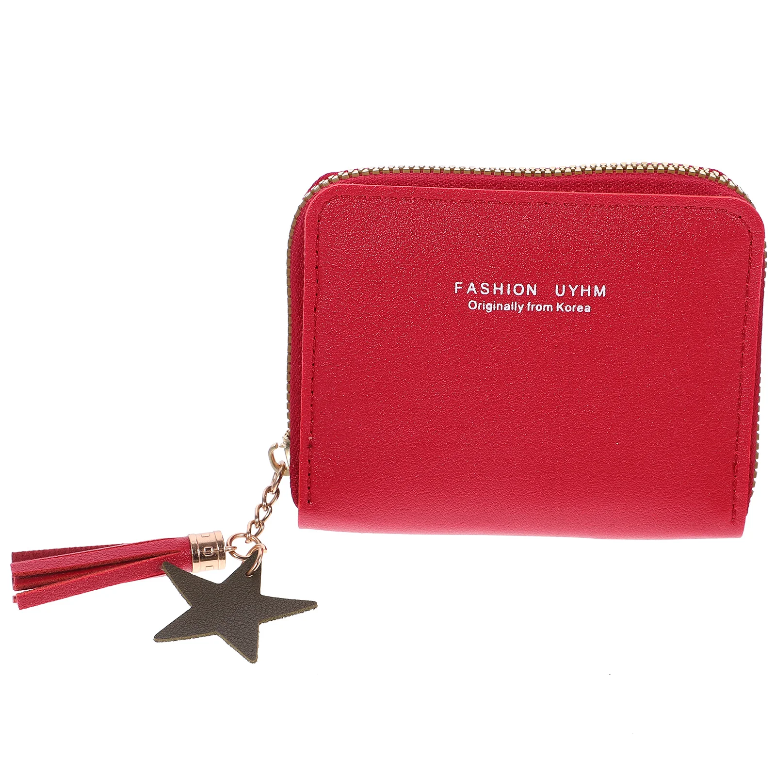 

Mini Wallet Women Girls Zipper PU Purse Cards Keys Coins Small Change Watermelon Red Durable Travel Gift
