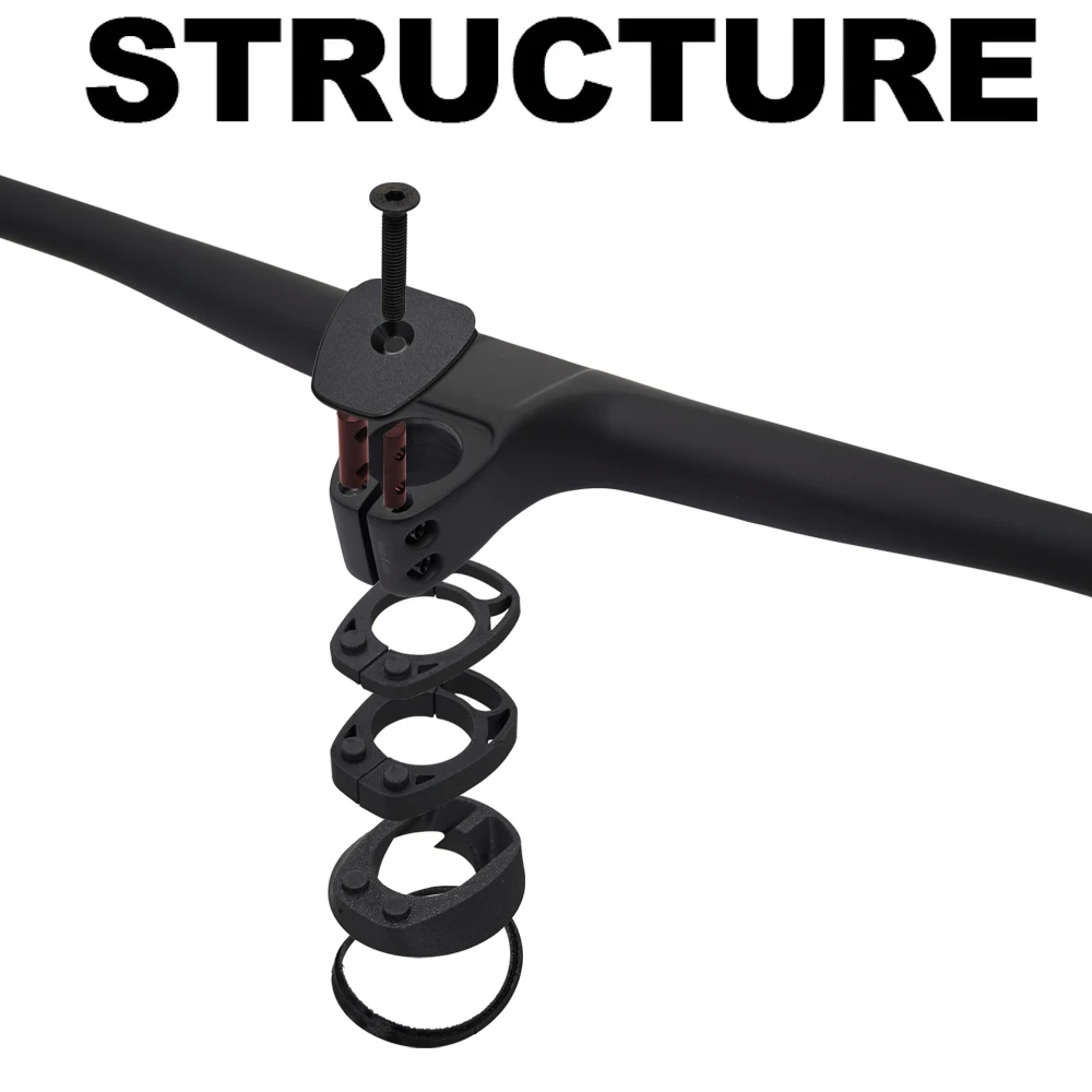 for THE UNIT ICR Internal Routing Carbon MTB Handlebar 760-800mm Integrated Stem 44/55/66/77mm Matte