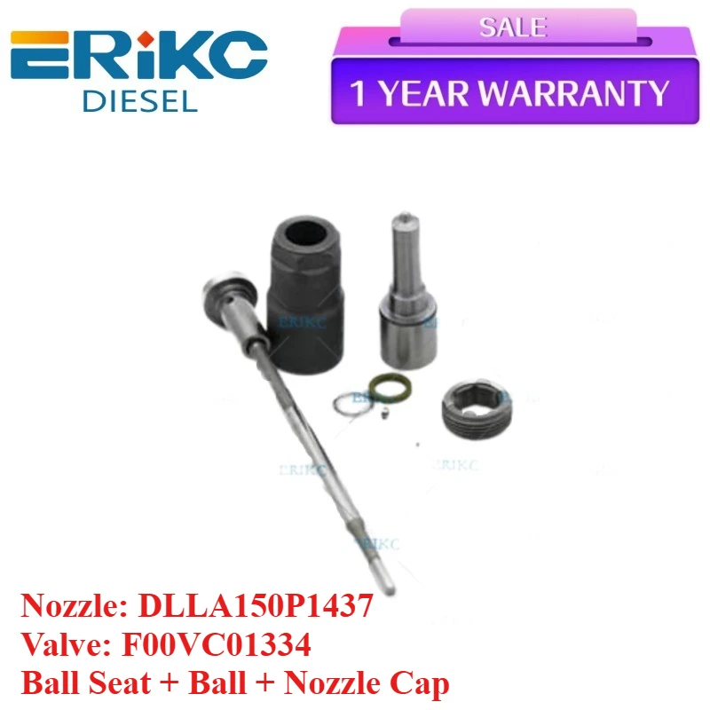 

DLLA150P1437 Overhaul Kit Nozzle 0433171889 Injector Repair Kits Control Valve F00VC01334 for 0 445 110 183 0986435102