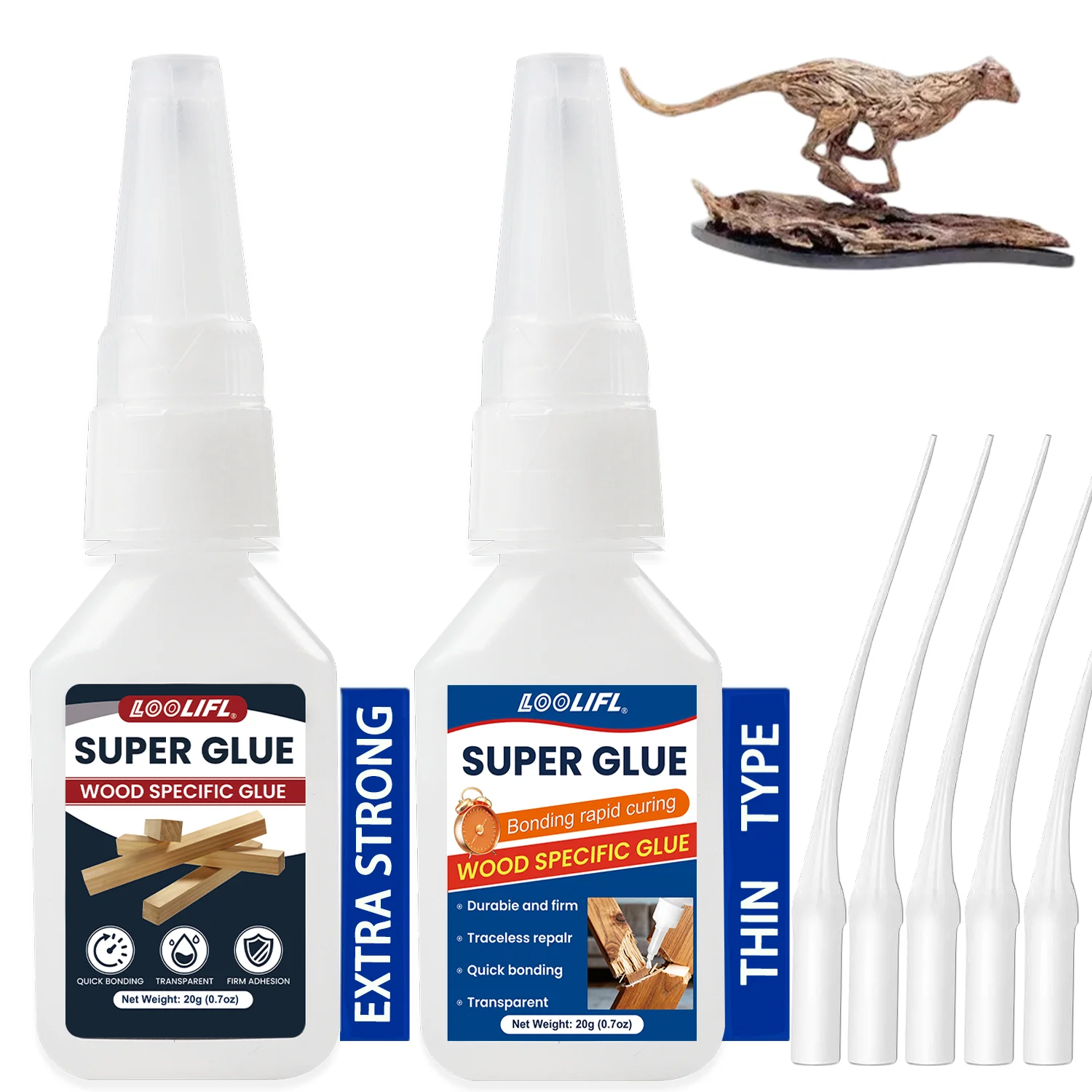 Недавно модернизированный, суперклей, тонкий и высокопрочный, 5-секундный, быстросохнущий, водонепроницаемый, стабильный, прозрачный, с прецизионной насадкой.