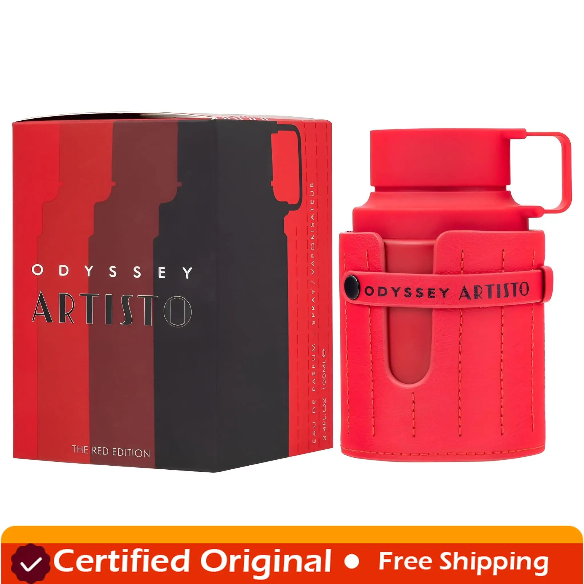 

Armaf Odyssey Artisto The Red Edition – Woody, Sweet, Tropical, Warm Spicy Eau De Parfum Spray Long-Lasting 3.40 Ounce / 100 Ml