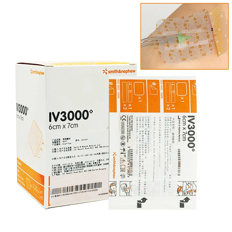 

2PCS Transparent Medical Dressing Adhesive IV3000 Dressing Fix Indwelling Needle Health Care Waterproof Protective Film